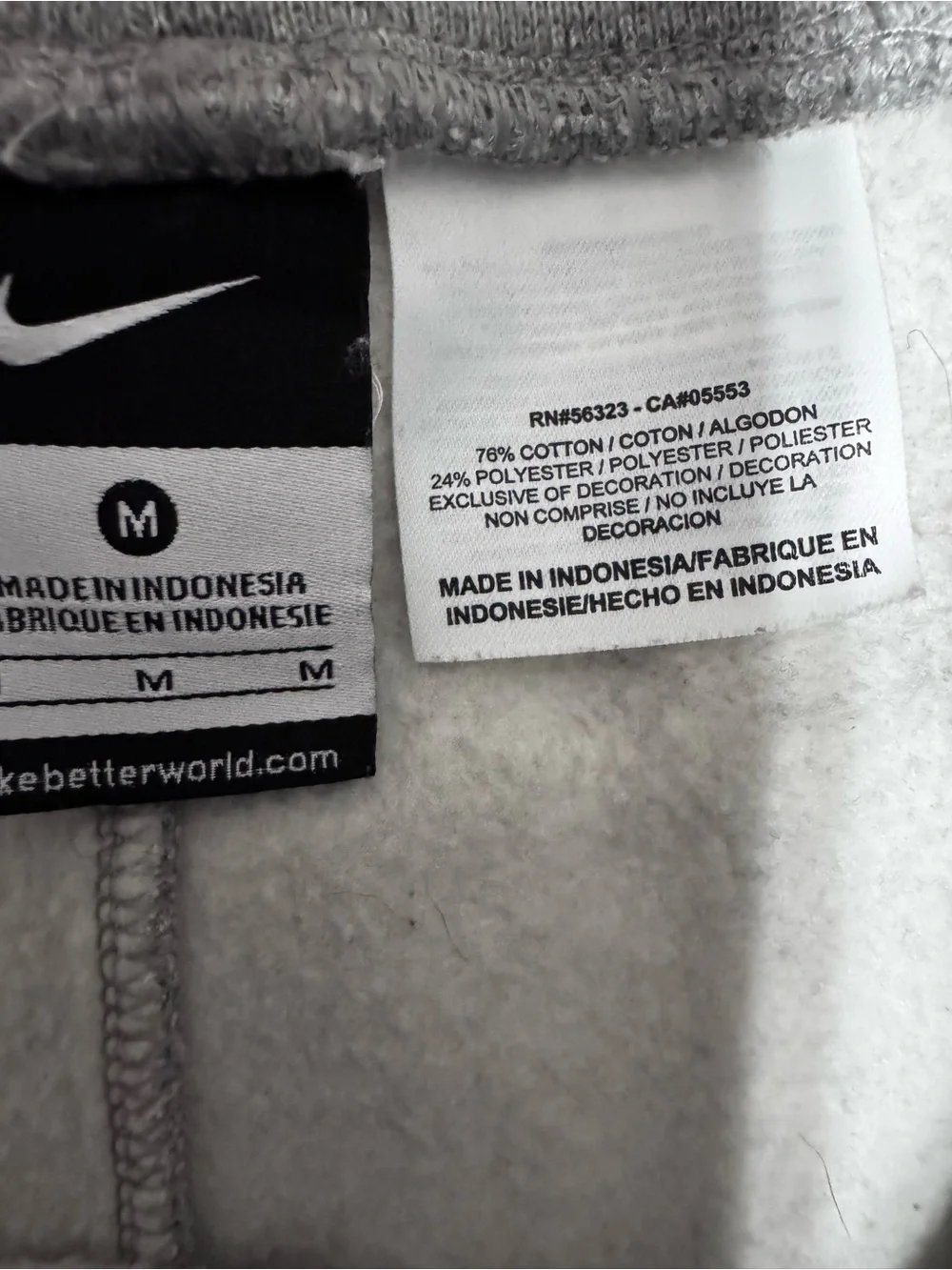 Nike Gray and Black Sweatshirt/sweat pants combo